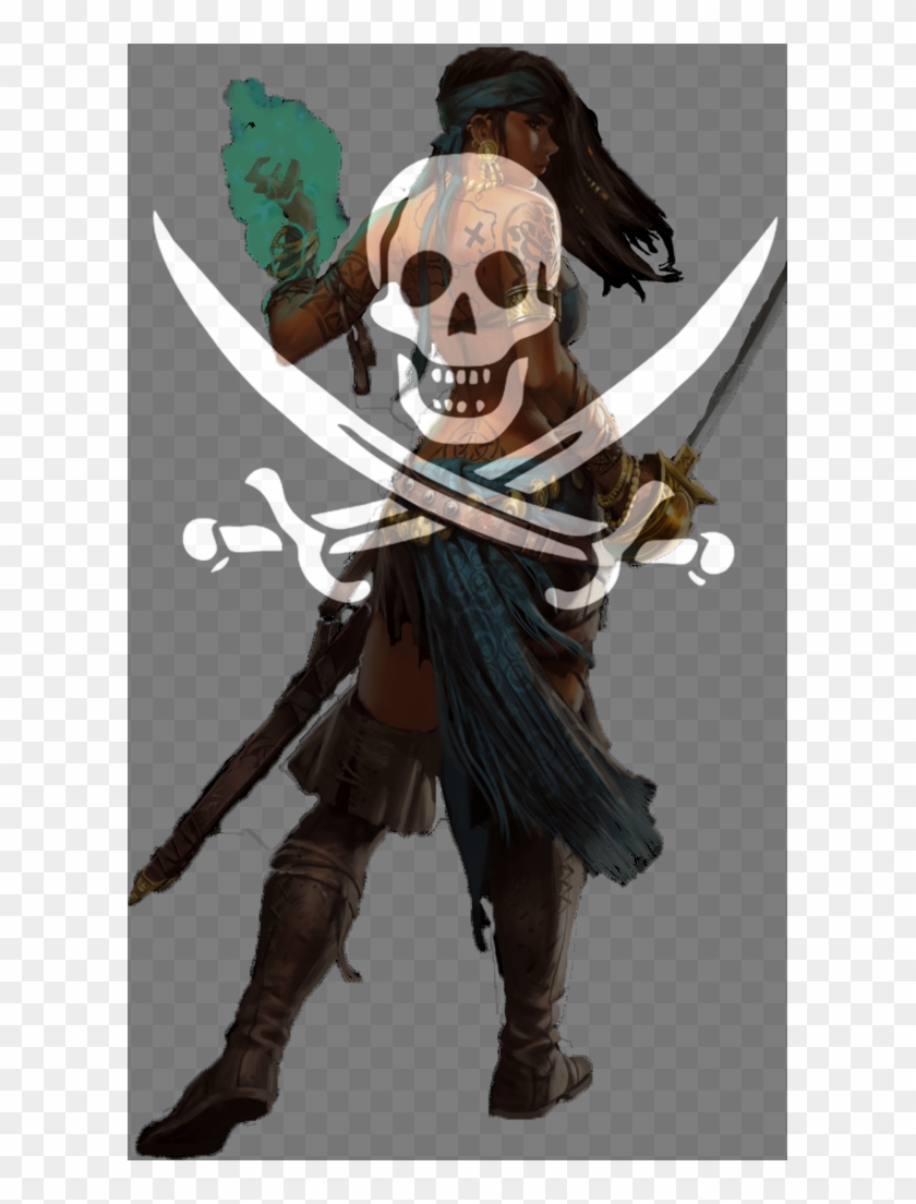 Isabella "inkskin" Locke - Pirate Flag Clipart #4248657