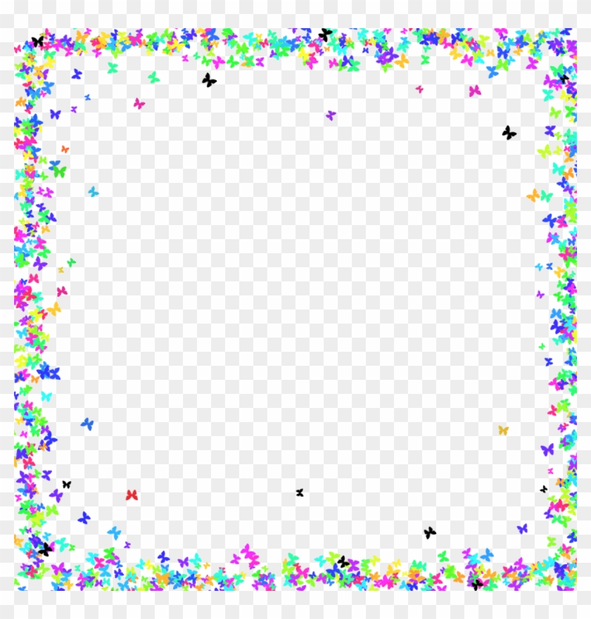 Brushes E Efeitos - Butterfly Page Border Clipart - Png Download #4248942