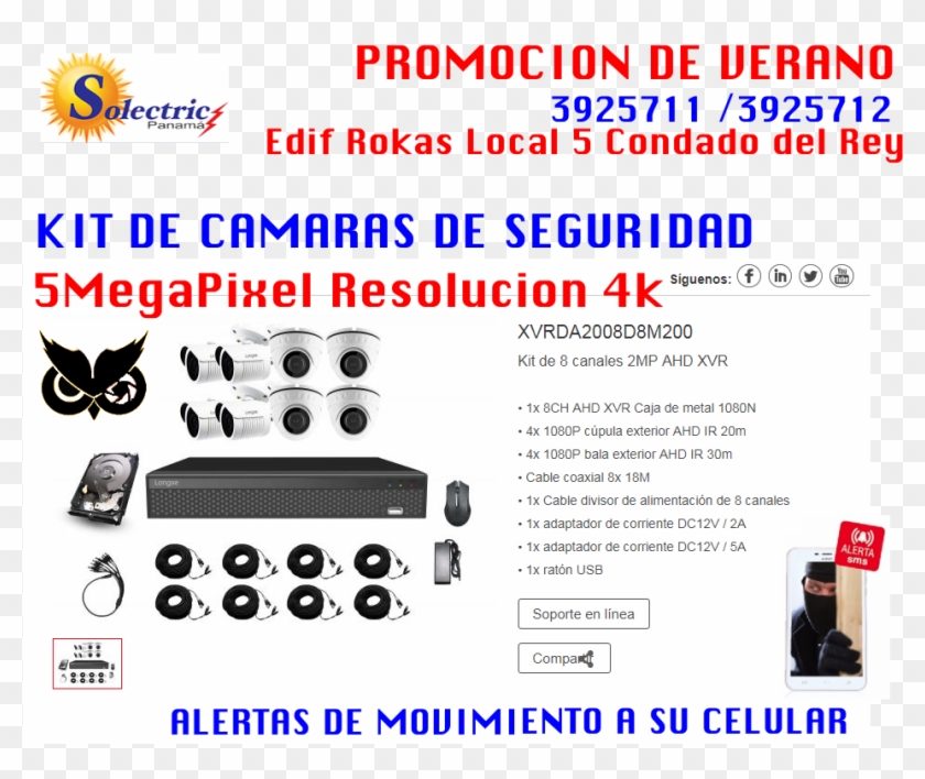 Camaras De Seguridad Camaras De Vigilancia - Closed-circuit Television Clipart #4249001