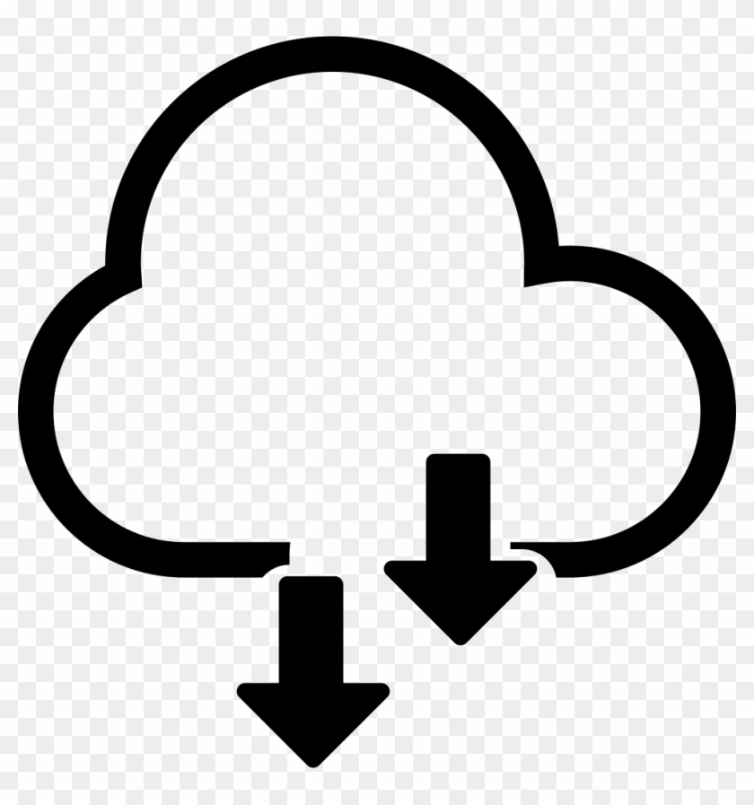 Cloud Storage Downloading Option Comments - White Cloud Storage Icon Clipart #4249076