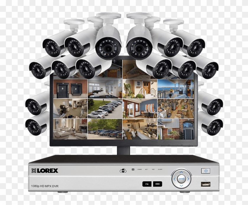 Camaras De Seguridad - 16 Hd Cameras Surveillance System Clipart #4249265