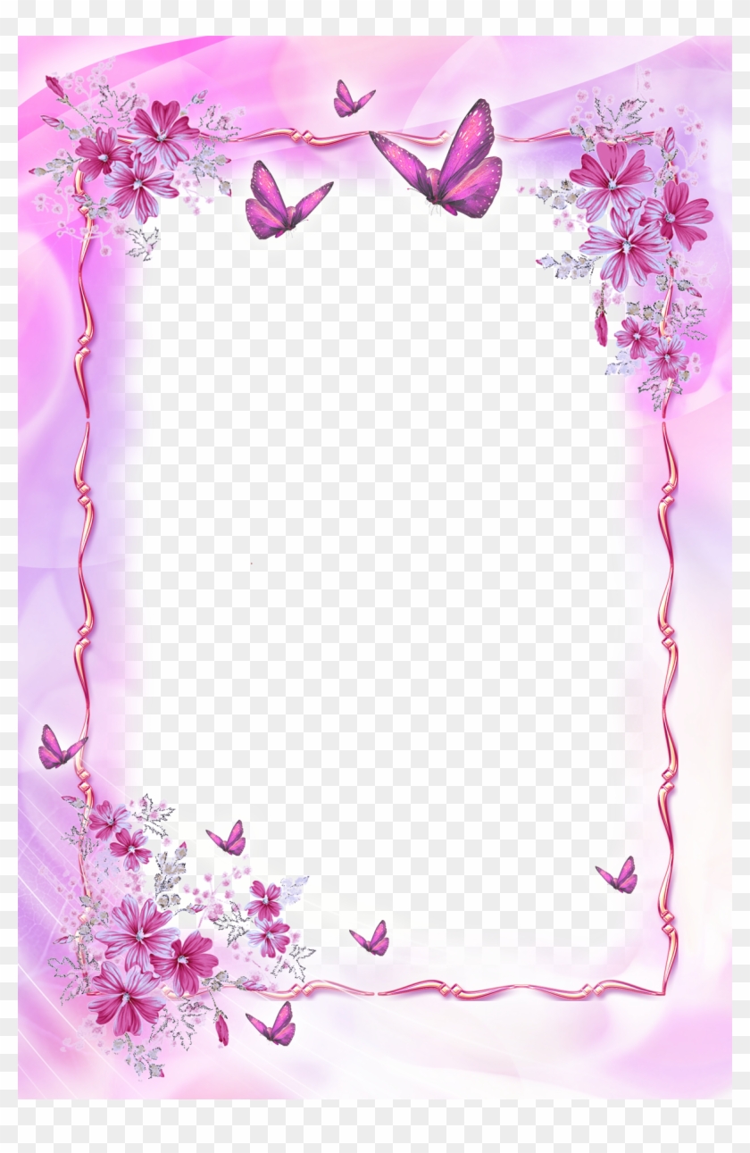 Beautiful Butterfly Border Design Clipart
