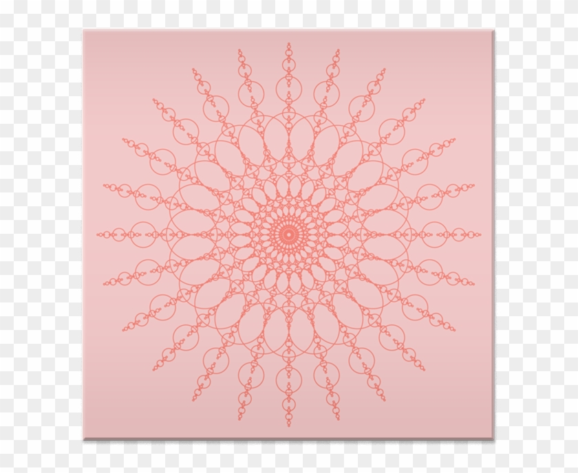Azulejo Círculo Fractal Rosa De Sandro Miccolina - Circle Clipart