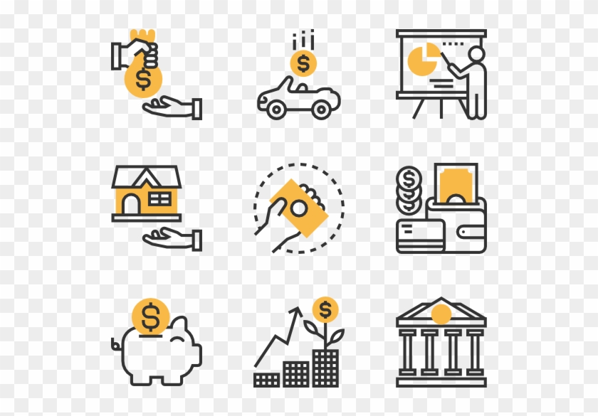 Banking And Finance - Research Icons Cartoon Clipart #4250756