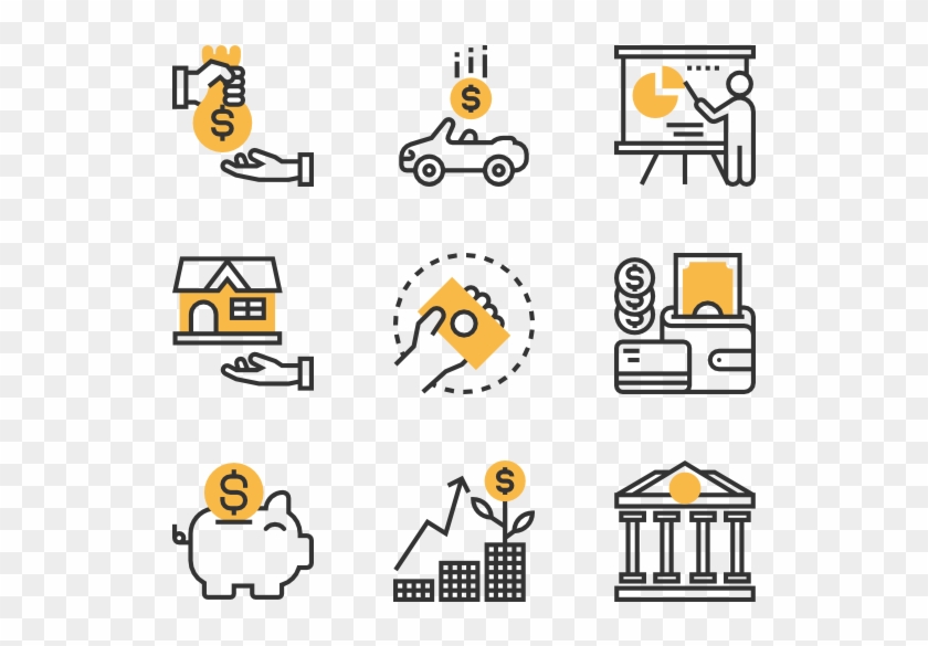 Banking And Finance - Research Icons Cartoon Clipart