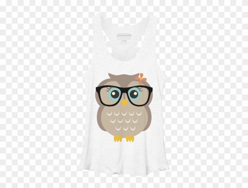Cut Hipster Girl Owl - Active Tank Clipart #4251094