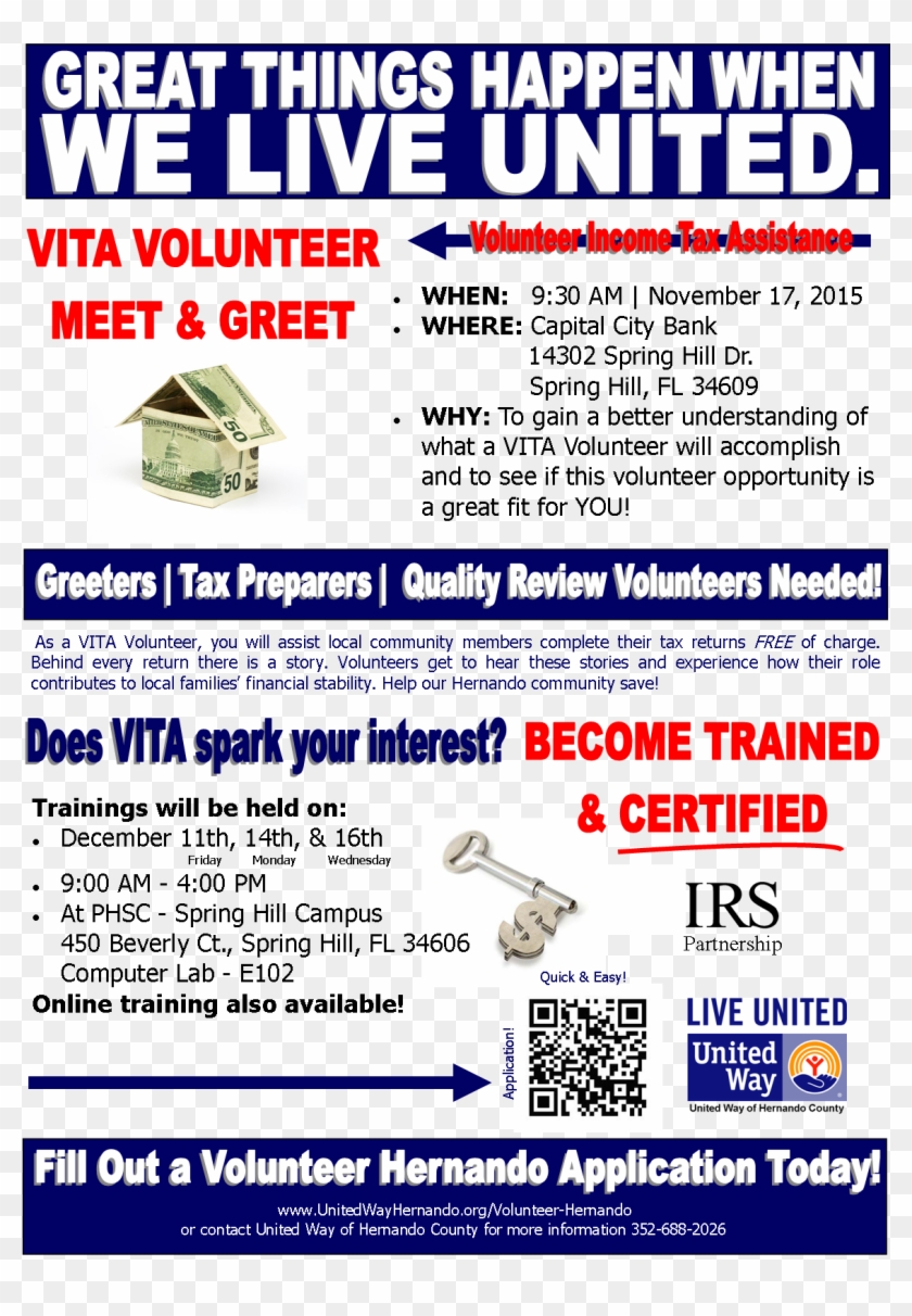 Vita Volunteer Meet & Greet - Flyer Clipart