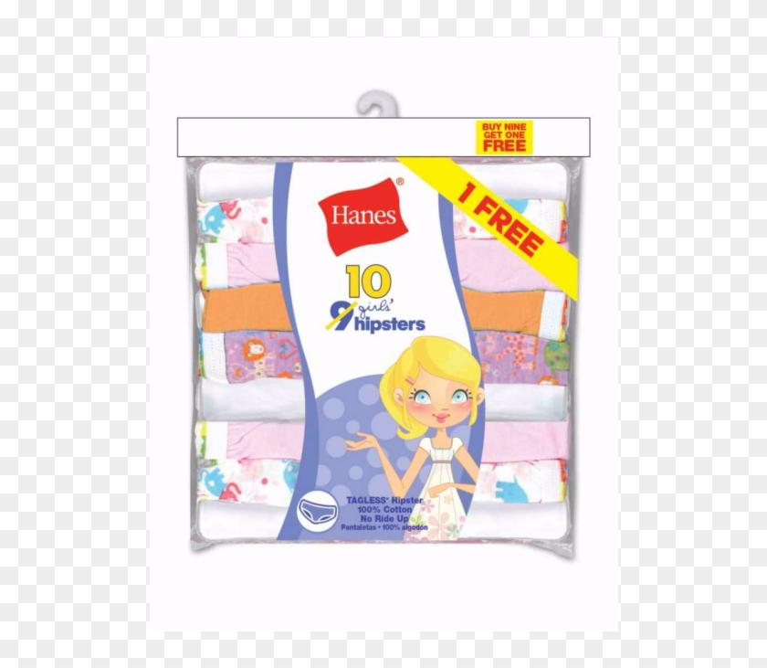 Girls Hipster Underwear - Hanes Hipster Panties Girls Clipart #4251143