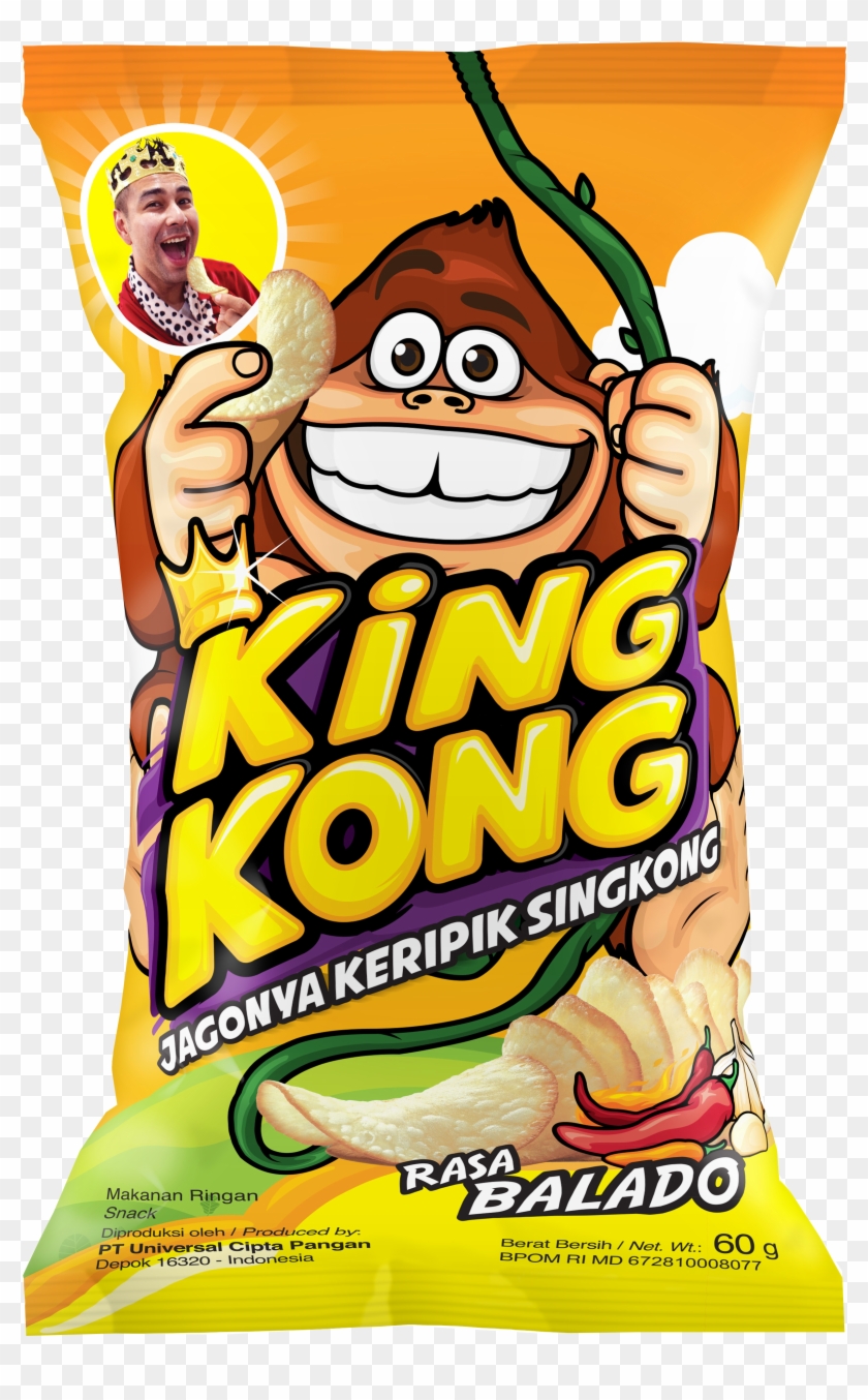 King Kong - Cassava Crackers Keripik Singkong Vector Clipart #4251258