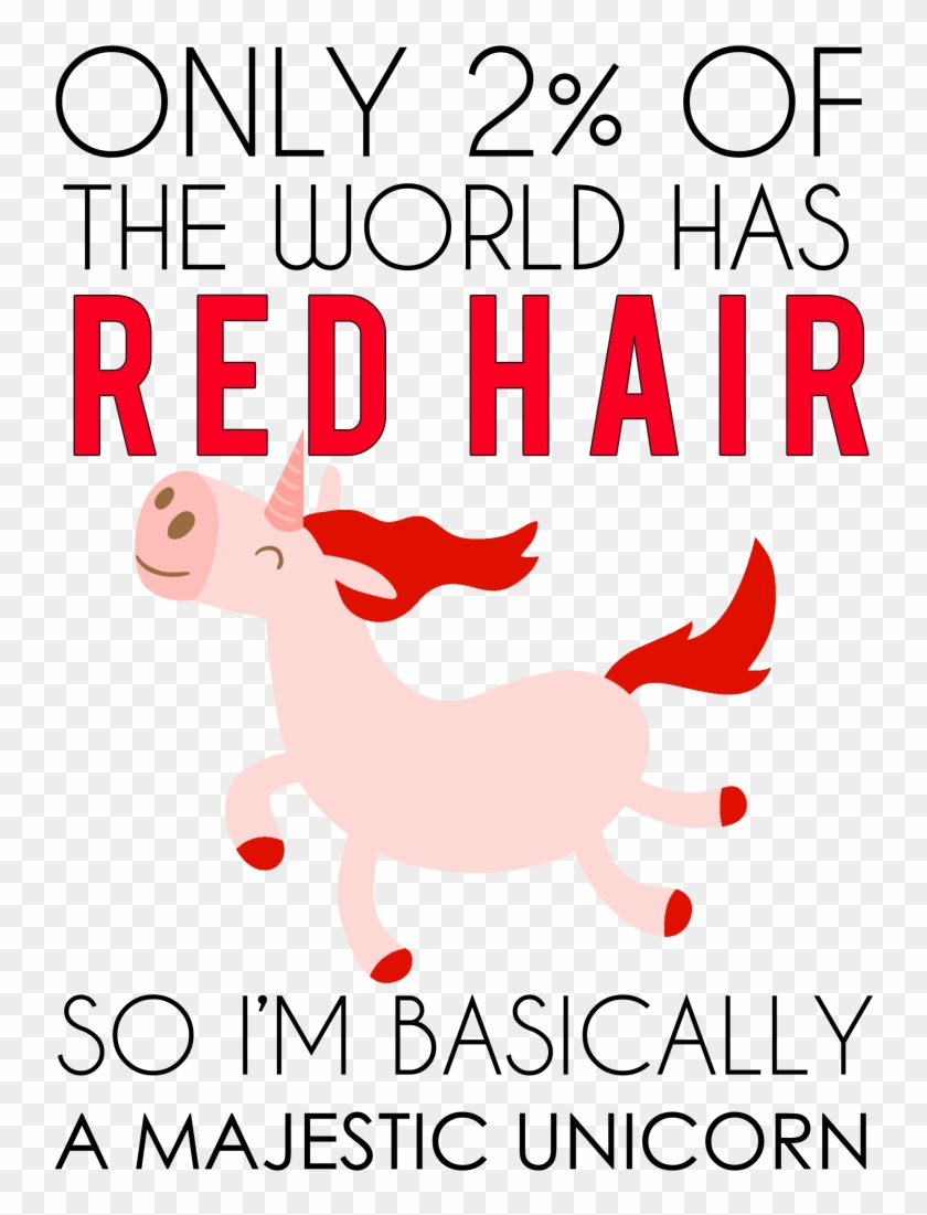 Redhead Majestic Unicorn Shirt - Poster Clipart #4251806