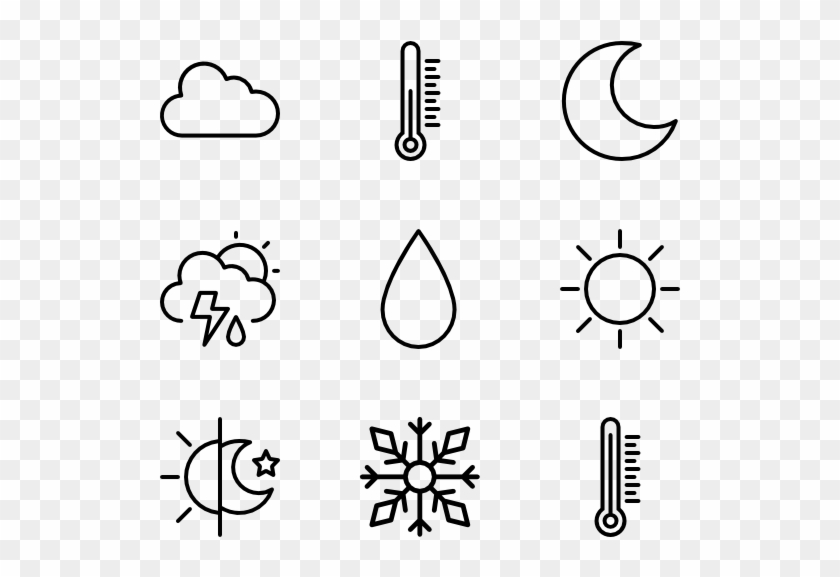 Weather - Line Art Clipart