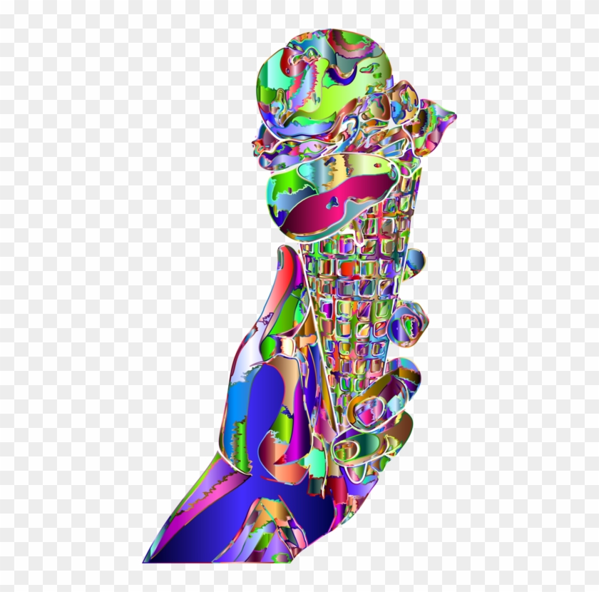 Ice Cream Surreal 2 Man Shoe Art - Illustration Clipart