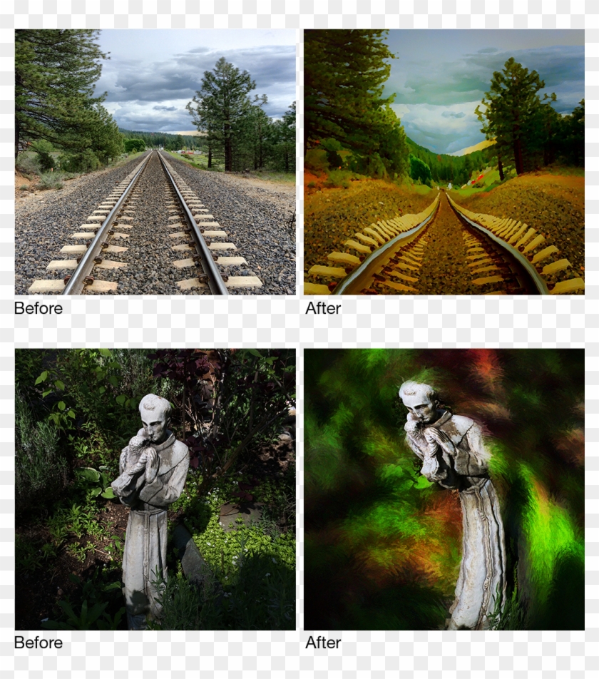 Four Photos B&a - Track Clipart #4252169