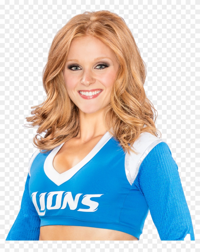Detroit Lions Redhead Cheerleader , Png Download - Cheerleading Uniform Clipart #4252422