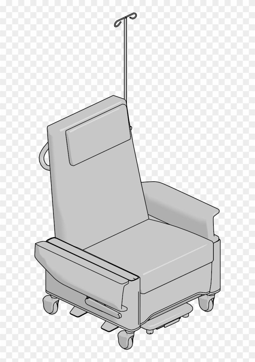 Rclnr-tren,lh Arm,headrest,push Bar,footrest,iv Pole - Office Chair Clipart #4253036