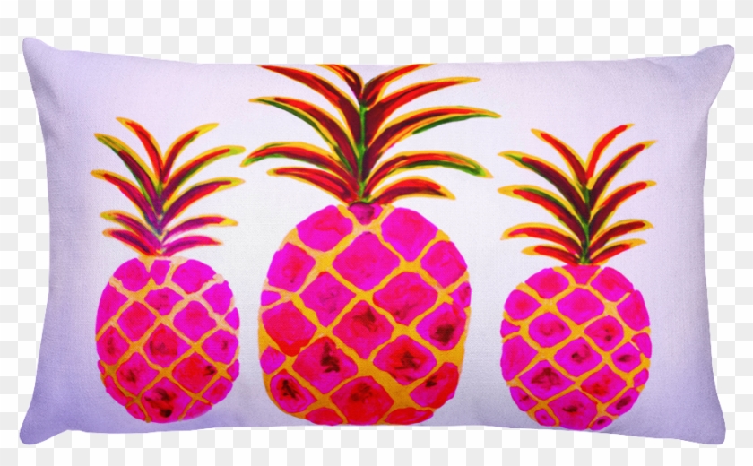 Pineapple Pink • Rectangle Pillow Clipart #4253749