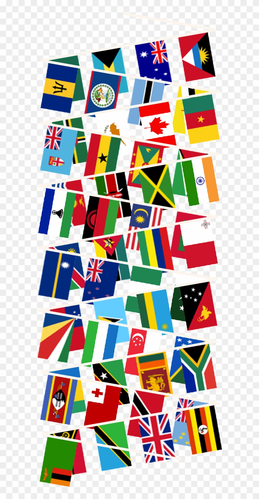 Commonwealth Countries Bunting - Visual Arts Clipart #4253940