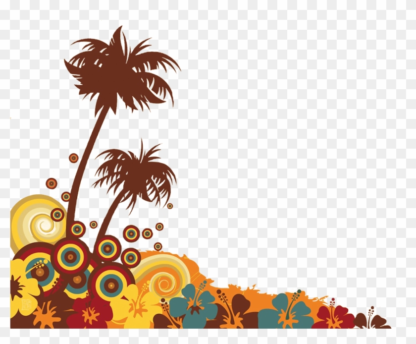 Download - Palmeras Con Notas Musicales Clipart