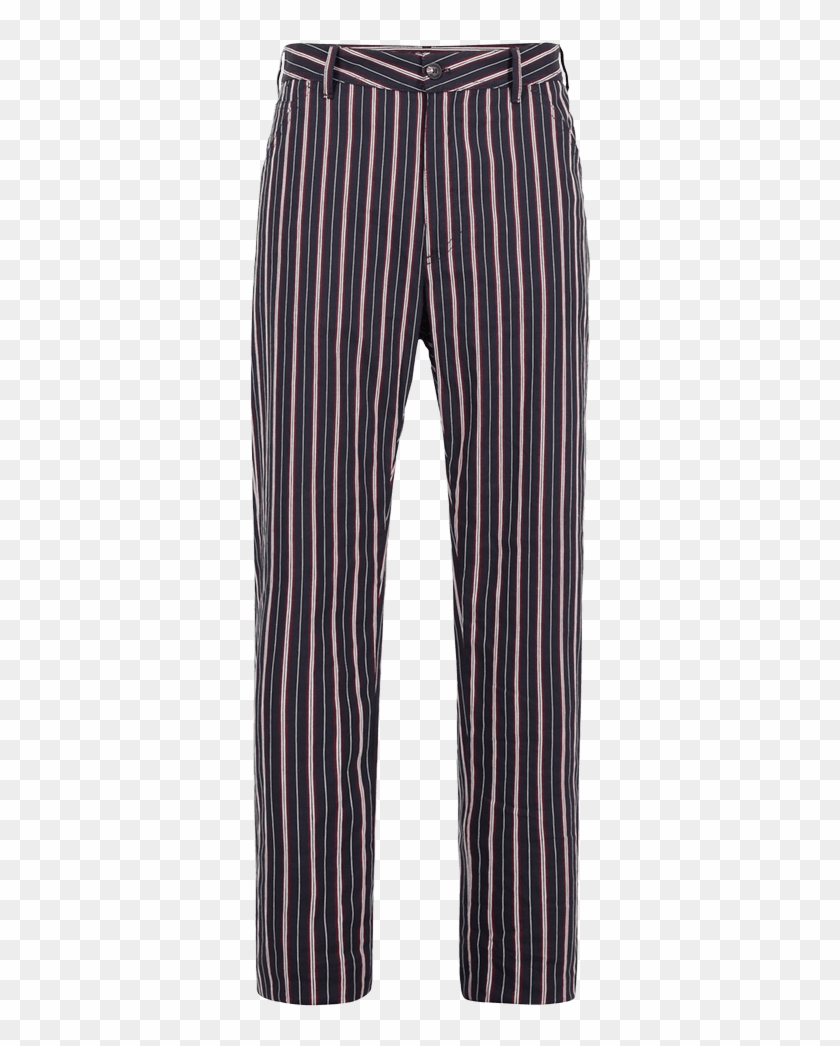 Striped Cotton-linen Blend Trousers - Pajamas Clipart #4255070