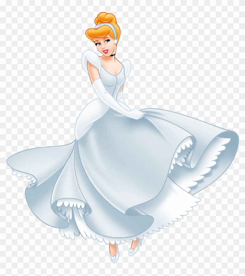 Cinderella - Disney Cinderella White Dress Clipart #4256112