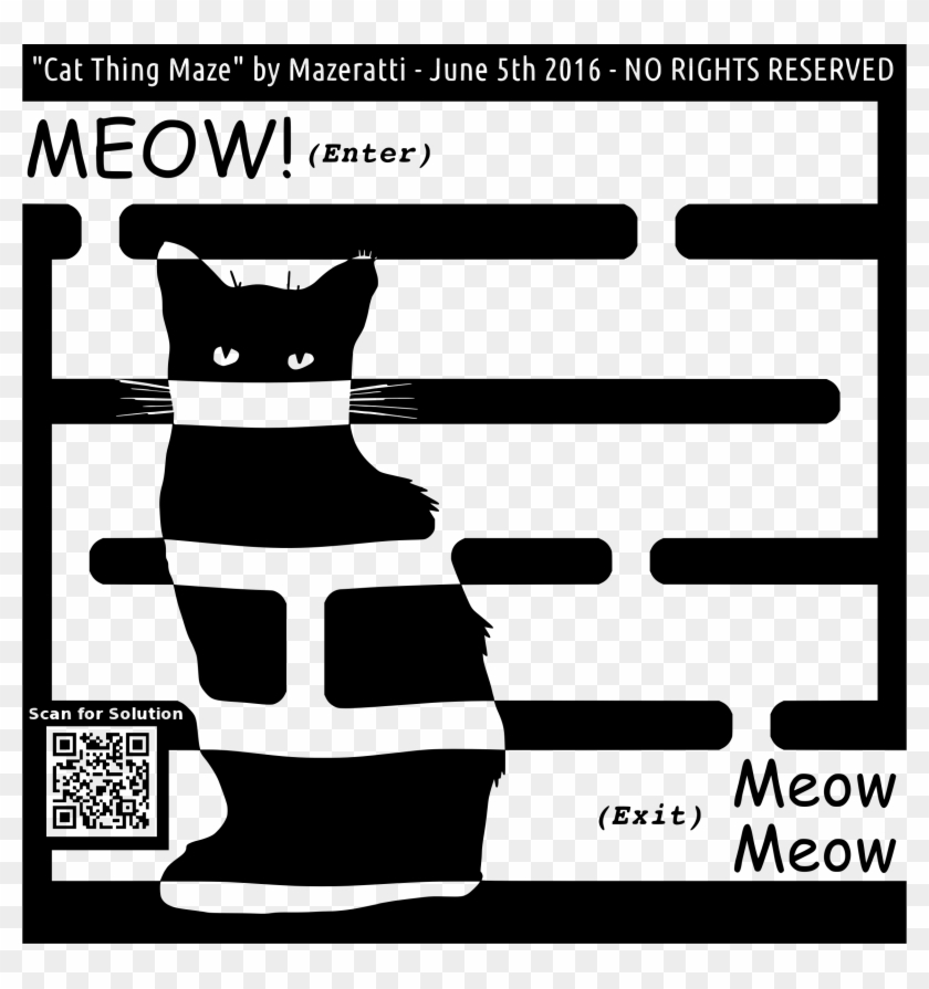 This Free Icons Png Design Of Cat Thing Maze - Cartoon Clipart #4256225