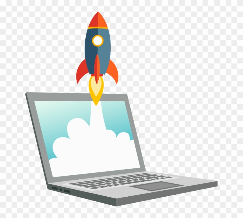 Foguete Saindo Da Tela Do Computador - Wordpress Rocket Logo Png Clipart