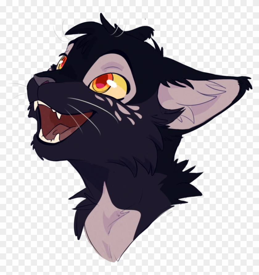 Furry Cat Png - Cat Furry Head Drawing Clipart