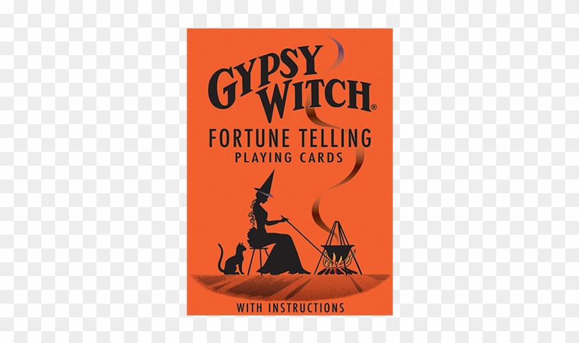Gypsy Witch Fortune Telling Playing Cards - Poster Clipart #4256635