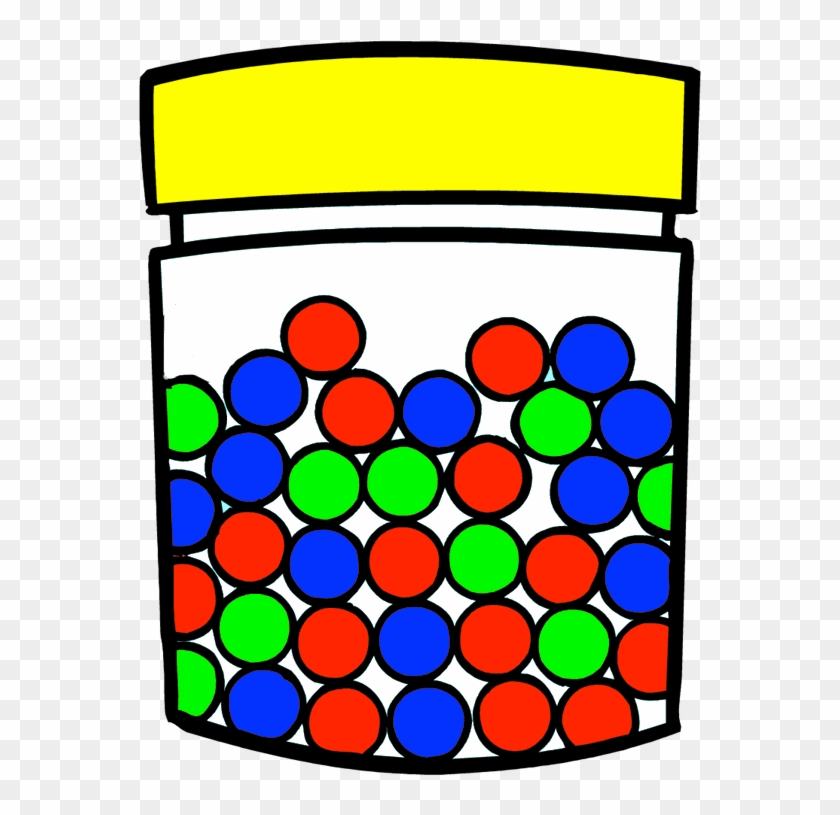 Probability And Statistics In Color - Marble Jar Clip Art - Png Download