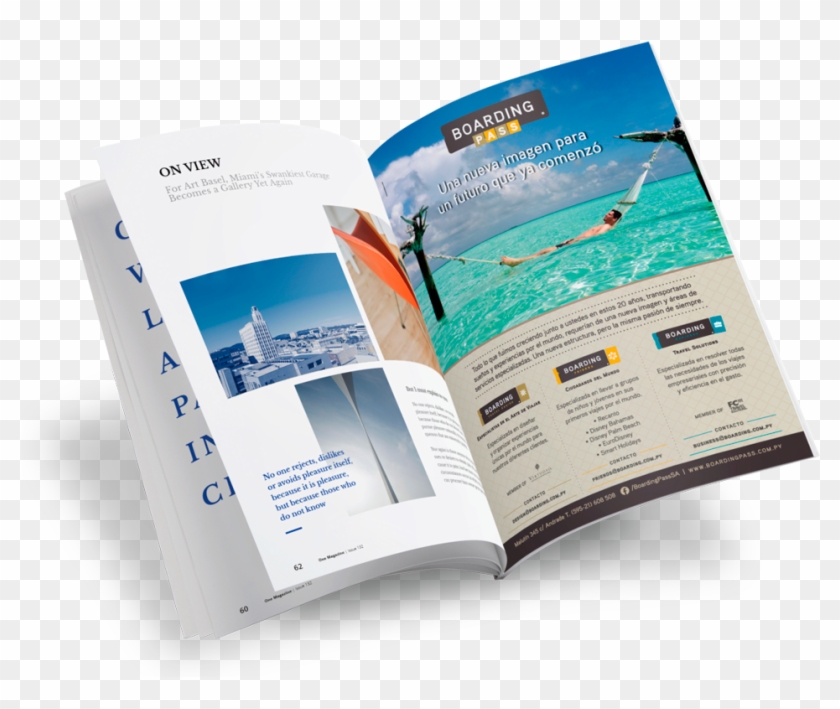 Boarding-aviso - Mock Up Open Magazine Clipart #4257181