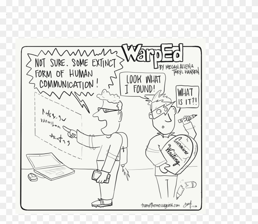 Is Cursive Writing A Thing Of The Past - Cartoon Clipart