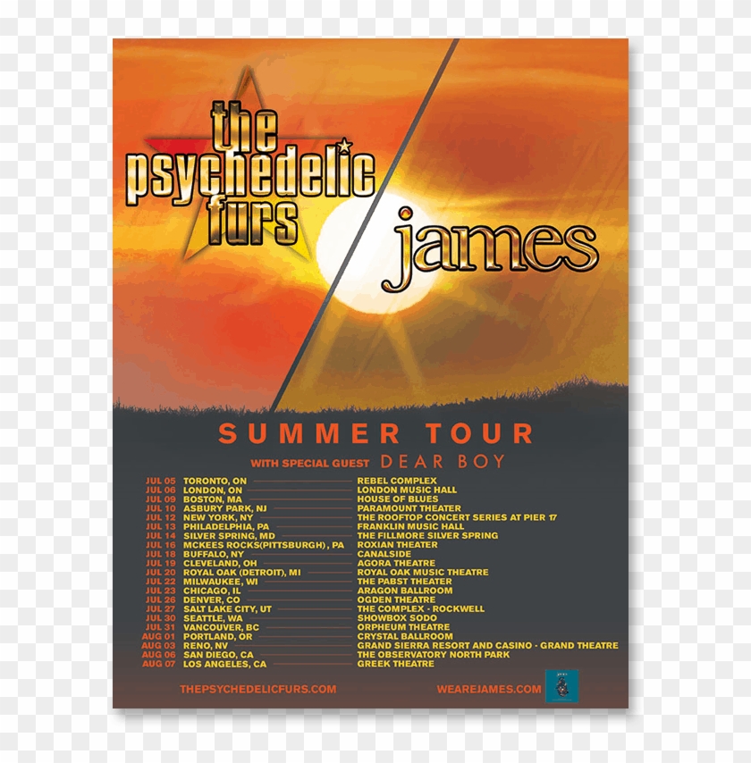 Buy Online James - The Psychedelic Furs Clipart #4257271