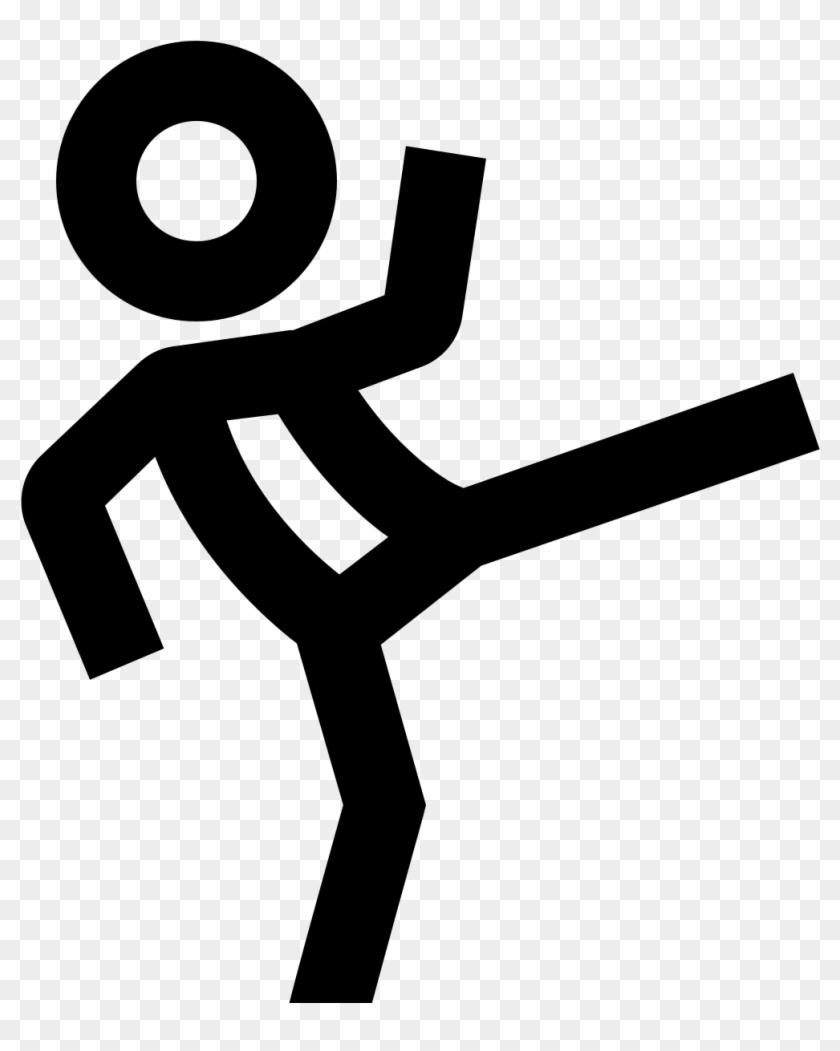 This Is An Image Of A Person Kicking - Person Kicking Clipart #4257386