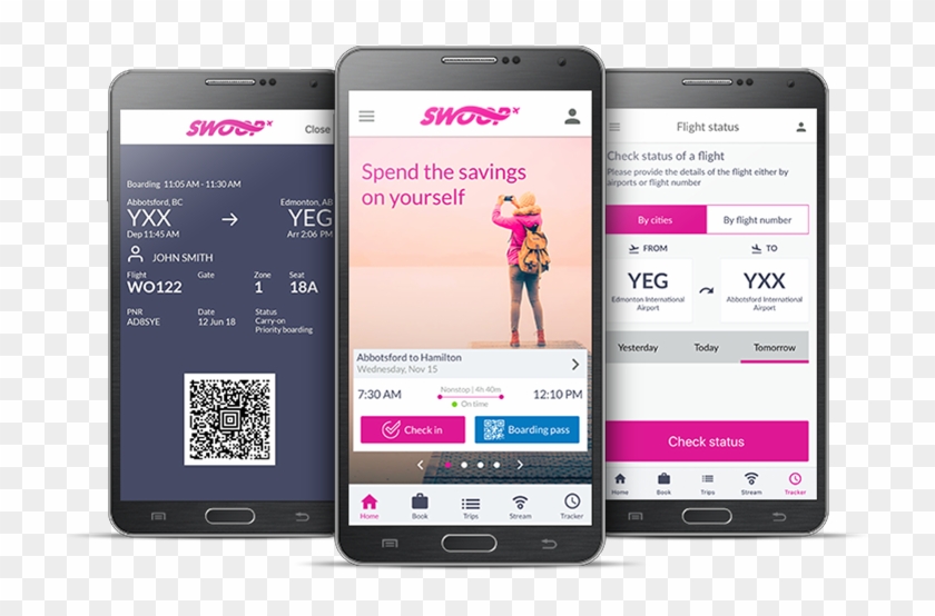 Book A Flight - Swoop Airlines Boarding Pass Clipart