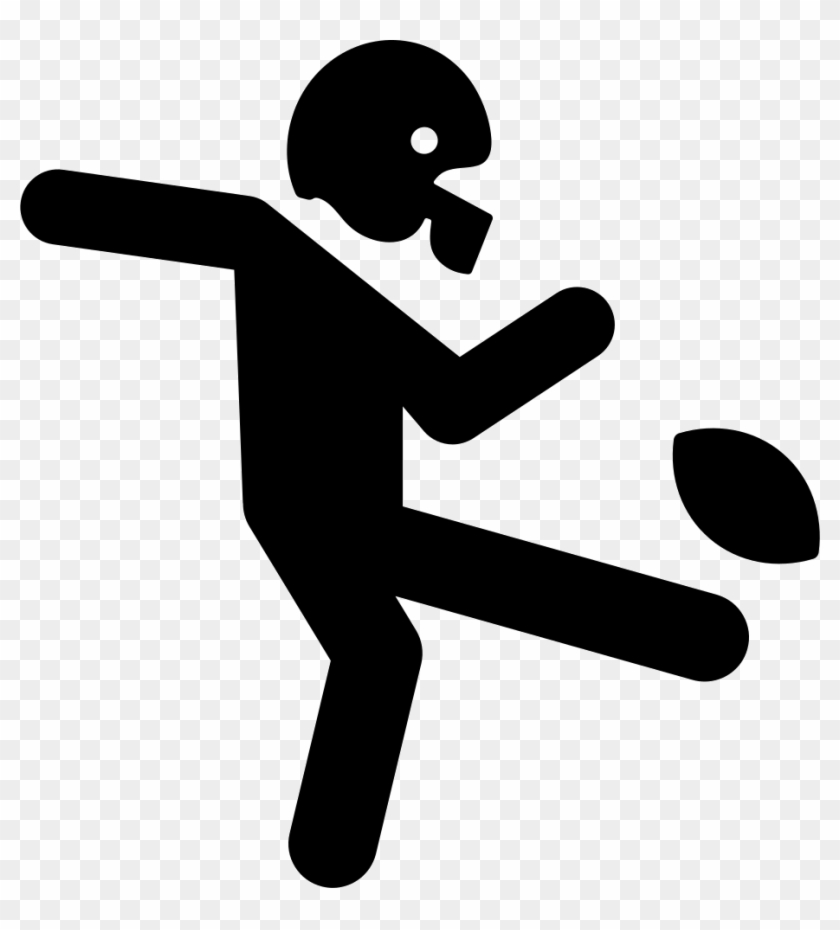 Png File Svg - American Football Player Kicking Ball Clipart