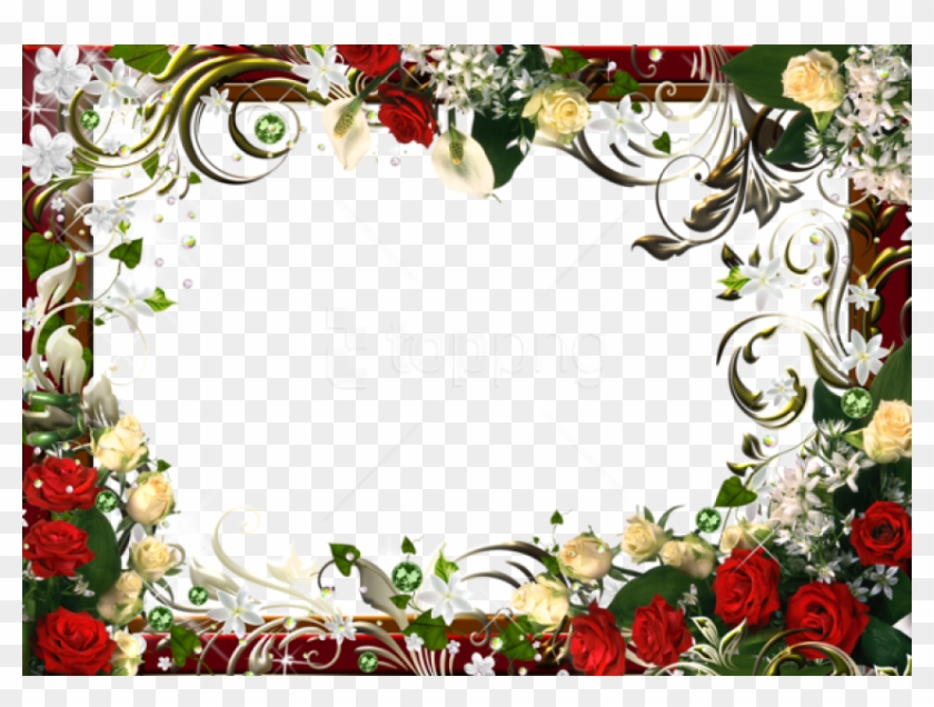 Free Png Transparent Flowers Png Frame Background Best - Flowers Photo Frame Png Clipart #4257989