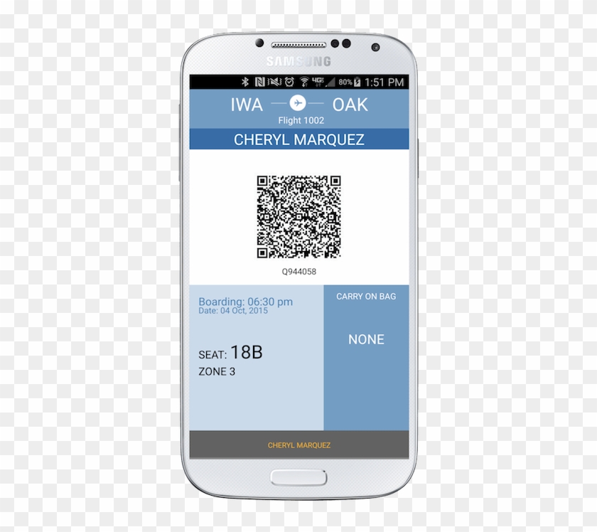 Electronic Boarding Pass - Iphone Clipart