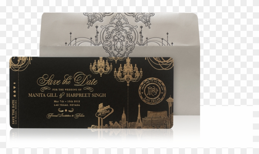Luxury Las Vegas Boarding Pass Ticket Save The Date - Wedding Invitation Las Vegas Boarding Pass Clipart