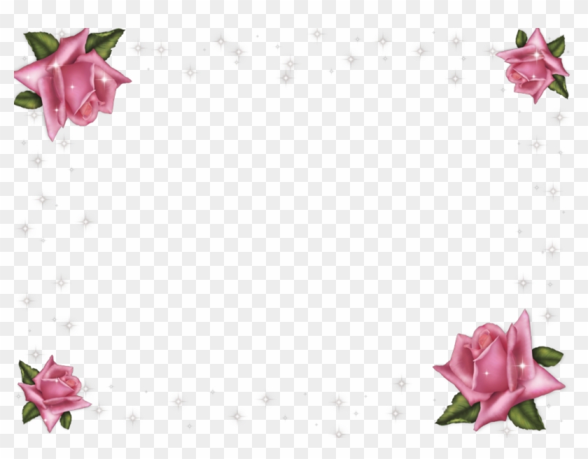 Transparent Roses Frame Gallery - Pink Rose Frame Transparent Clipart #4258438