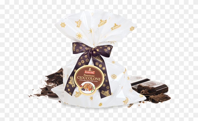 Embalagens Elegantes Para Panettone Com Glace Com Laço - Chocolate Clipart #4258832