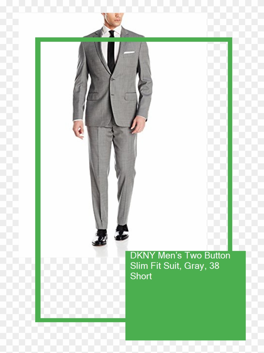 Dkny Men's Two Button Slim Fit Suit, Gray, 38 Short - Tuxedo Clipart #4259058