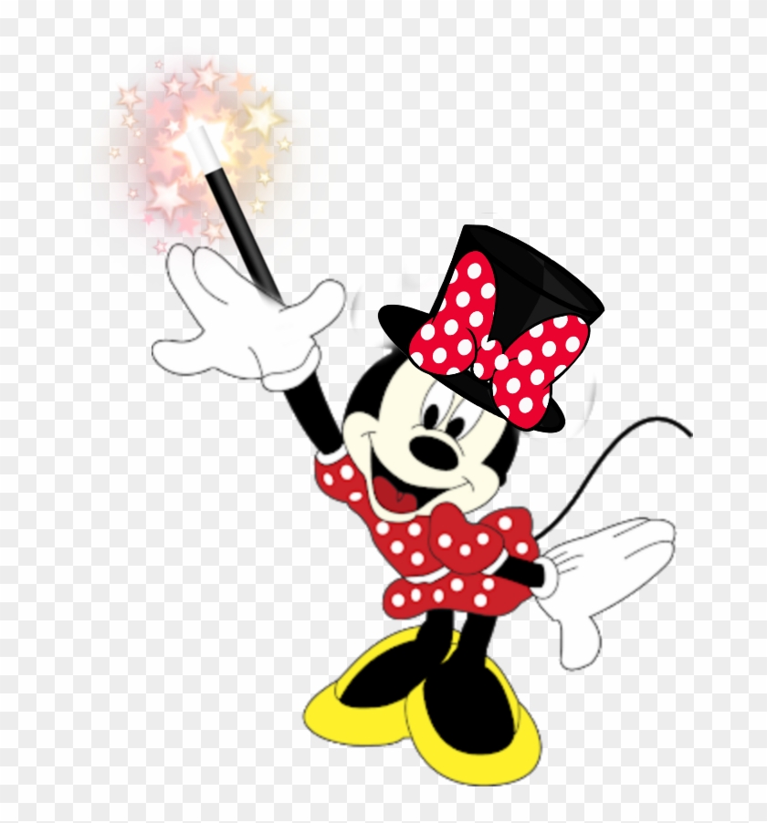 #minnie #magic #circo #circus #laço #vermelho - Minnie Mouse Raising Hand Clipart