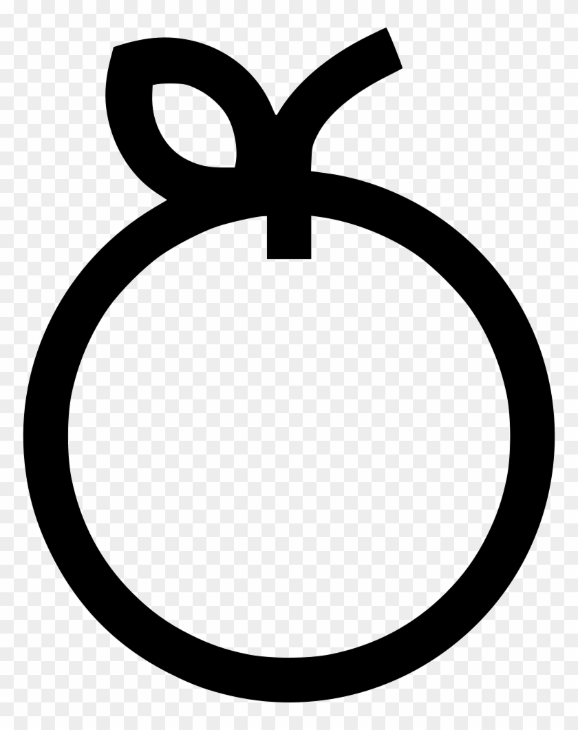 Fruit Diet Nutrition Apple Seed Apple Svg Png Icon - صورة برتقال بالابيض والاسود Clipart #4259674