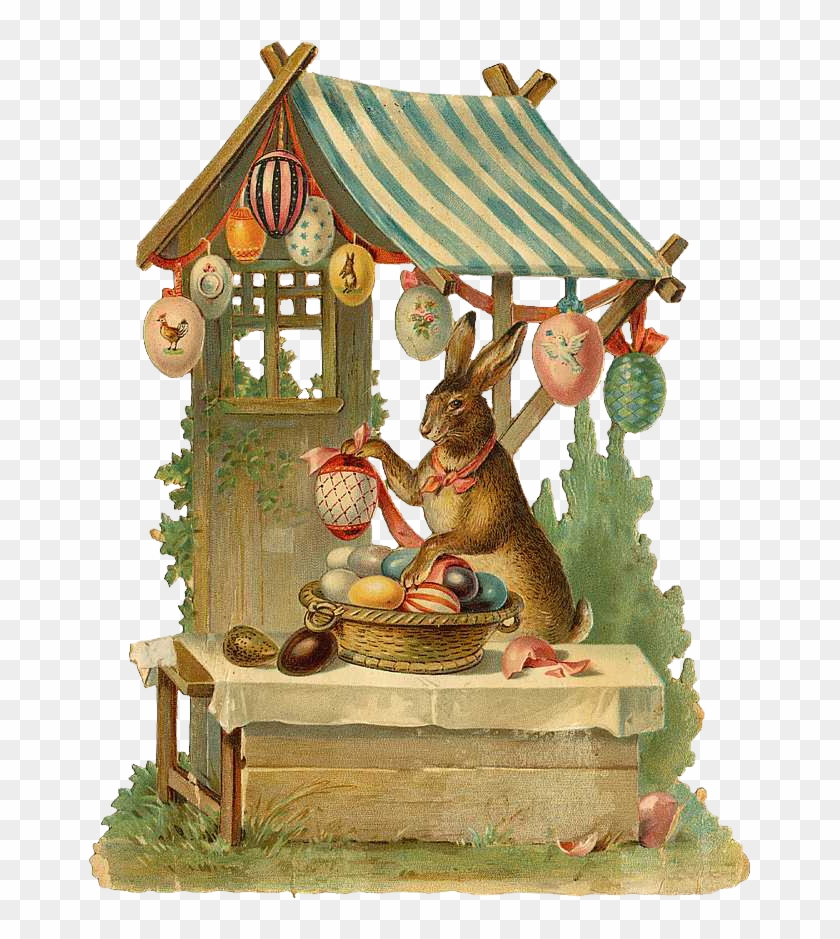 Free Vintage Easter Bunny Graphic - Vintage Easter Cut Outs Clipart