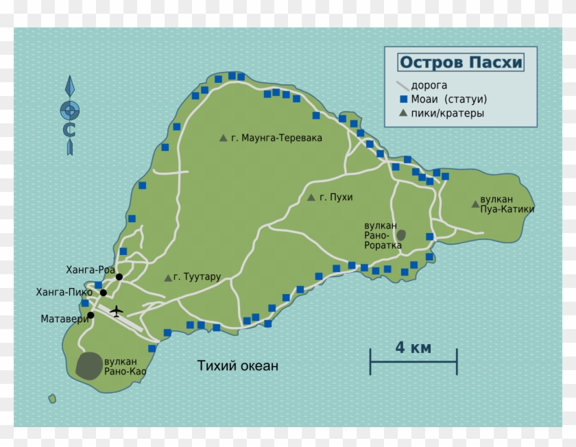 Easter Island Map - Moai Easter Island Map Clipart