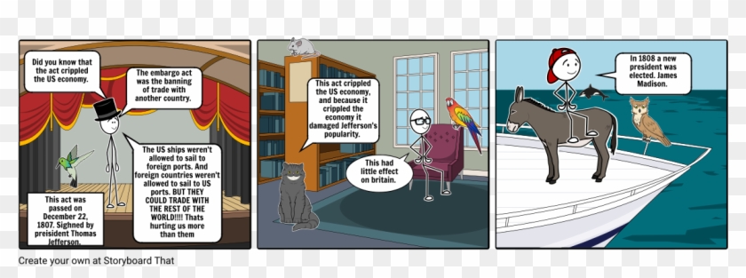 The Embargo Act Effects - Cartoon Clipart #4260544