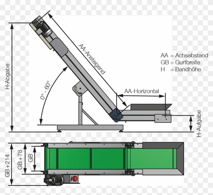 Additional Angle On The Discharge Side Type - Adjustable Angle Conveyor Clipart #4260545