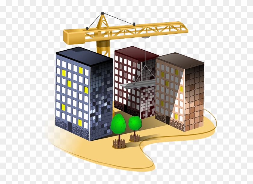 Building Construction Vector Png - Стройка Дома Рисунок Clipart #4261550