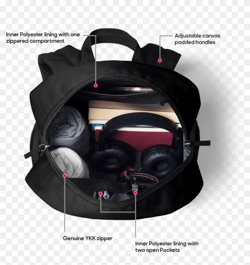 Dailyobjects Vintage Black Stripes City Compact Backpack - Comfort Clipart #4262282