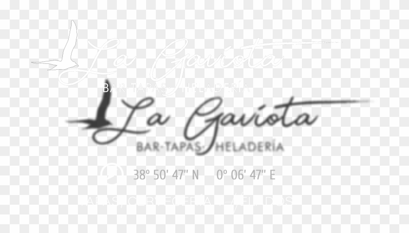 La Gaviota Heladeria Marina El Portet Denia - Calligraphy Clipart #4262411